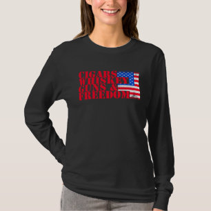 Freiheit über Angst Pro Waffe USA-Flagge 2. Zusatz T-Shirt