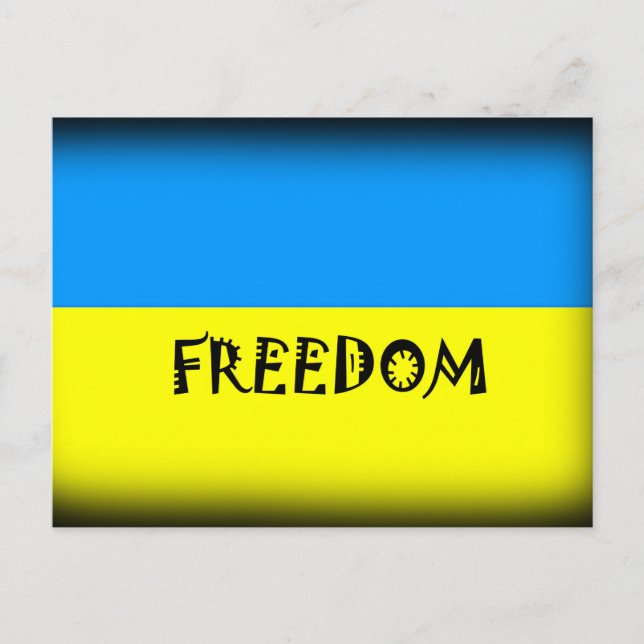 Freiheit Ukraine Print Postkarte (Vorderseite)