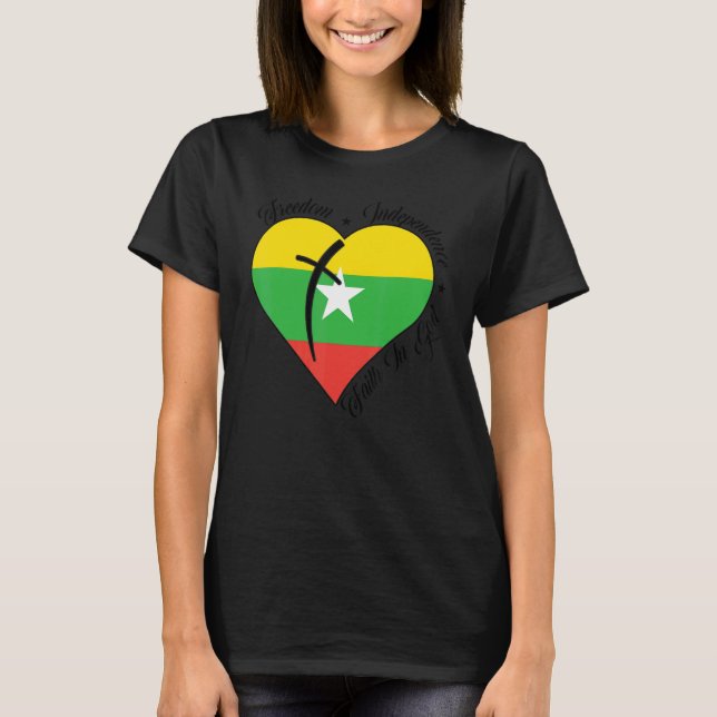 Freiheit Unabhängigkeit Glaube an Gott Christlich  T-Shirt (Vorderseite)
