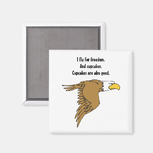 Freiheit und Cupcakes Amerikanischer Weißkopfseead Magnet