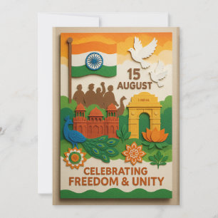 Freiheit und Einheit - Indien Karte feiern