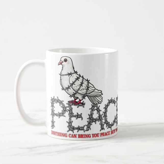 Freiheit und Frieden Kaffeetasse (Links)