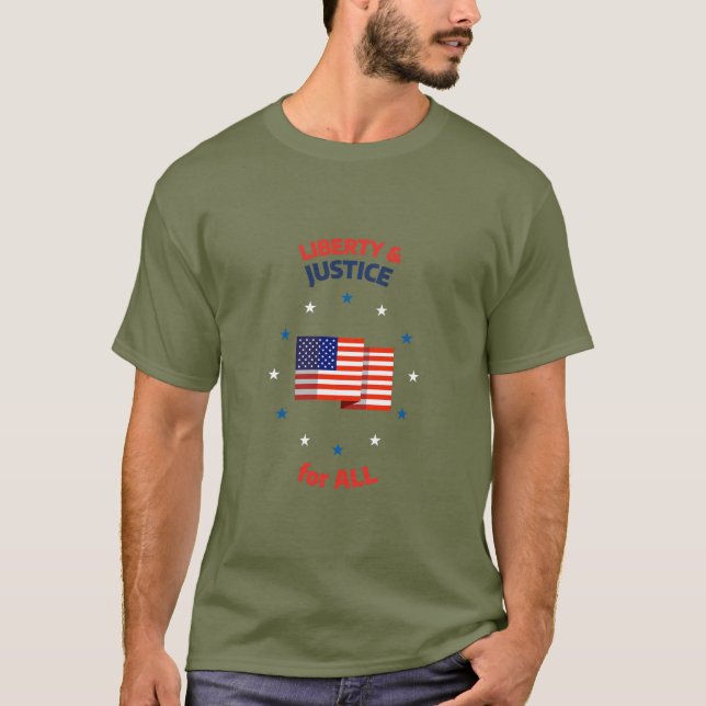 Freiheit und Gerechtigkeit für alle epischen Patri T-Shirt (Vorderseite)