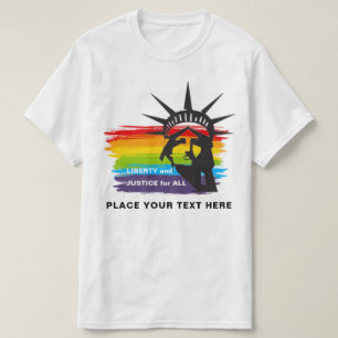 Freiheit und Gerechtigkeit für alle Gay Pride PERS T-Shirt