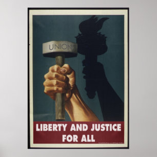 Freiheit und Gerechtigkeit für alle - Poster