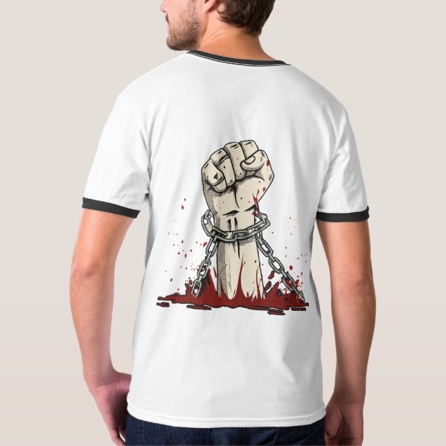 Freiheit und kühne Protestbekleidung T-Shirt (Rückseite)