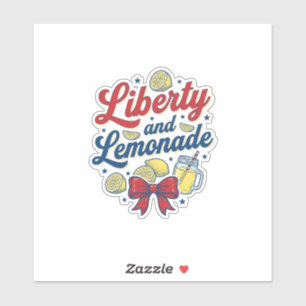 Freiheit und Limonade Patriotische Zitrone Vektor- Aufkleber