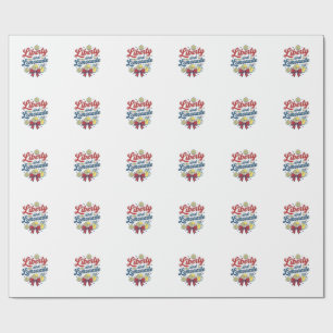 Freiheit und Limonade Patriotische Zitrone Vektor- Geschenkpapier