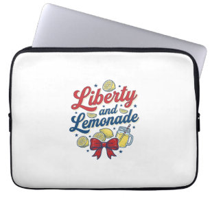 Freiheit und Limonade Patriotische Zitrone Vektor- Laptopschutzhülle