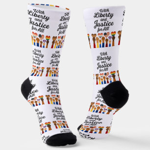 Freiheit und Recht für alle Protestfreiheit Socken