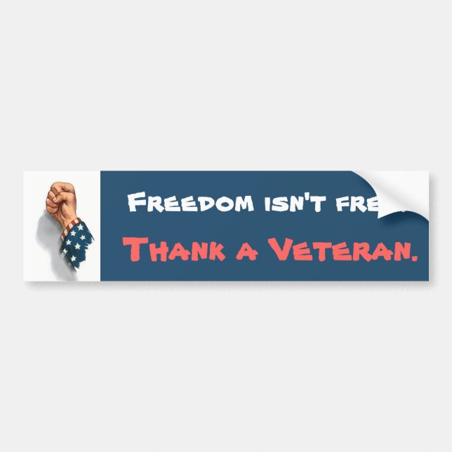 Freiheit und Veteranen-patriotischer Autoaufkleber (Vorne)