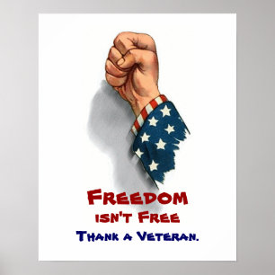 Freiheit und Veteranen-patriotisches Plakat