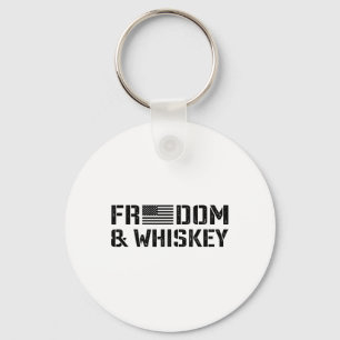 Freiheit Und Whisky - 4. Juli USA-Flagge Lustig M Schlüsselanhänger