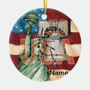 Freiheit USA 250. Jubiläums-Schmuck Keramik Ornament