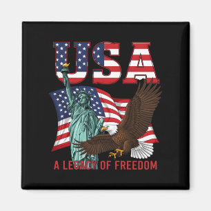 Freiheit USA patriotische Grafik 4. Juli lang Magnet