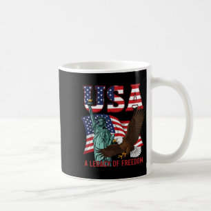Freiheit USA patriotisches Grafik 4. Juli lang Kaffeetasse