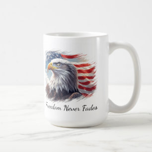 Freiheit vergeht nie, patriotische amerikanische F Kaffeetasse