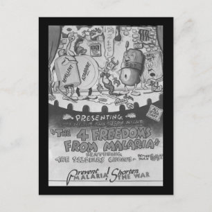 Freiheit von Malaria abweisenden Moskitos Postkarte