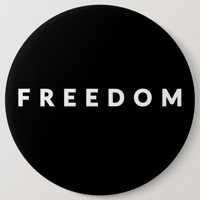 Freiheit Weißer Text Button (Vorderseite)