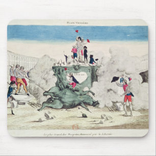 Freiheit, welche die Statue vom beststen stürzt Mousepad