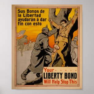 Freiheit WW1 verpfändet Propagandaplakat Poster