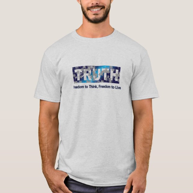 Freiheit zu denken, Freiheit zum Leben T-Shirt (Vorderseite)