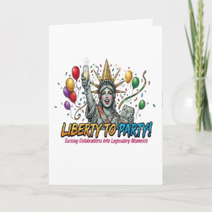 Freiheit zur Party Statue of Liberty-Feier Karte