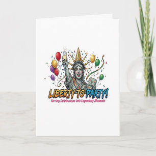 Freiheit zur Party Statue of Liberty-Feier Karte
