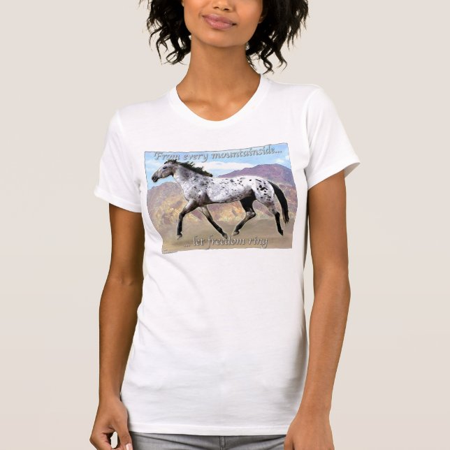 Freiheitappaloosa-Pferd T-Shirt (Vorderseite)