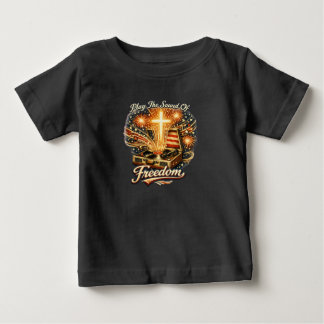 Freiheits-Anthem Vinyl Kreuz Baby T-shirt