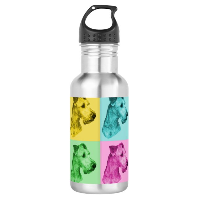 Freiheits-Flasche "irisches Terrier " Edelstahlflasche (Vorderseite)