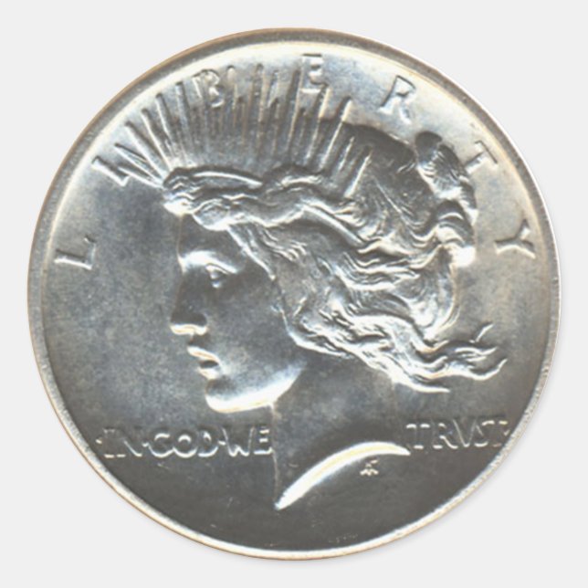 Freiheits-Friedensdollar-Aufkleber-Sätze Runder Aufkleber (Vorderseite)