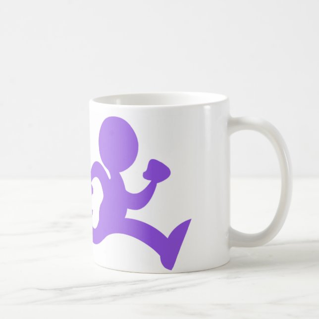 Freiheits-Lauflogo-Weiß-Tasse Kaffeetasse (Rechts)