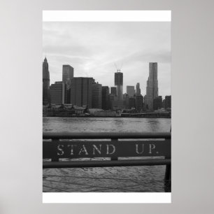 Freiheits-Turm New York City - "STEHEN Sie OBEN " Poster