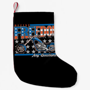 Freiheits-Zyklus-Flagge-Farben-Motorrad Kleiner Weihnachtsstrumpf