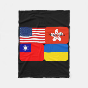 Freiheitsallianz Usa Hong Kong Republik Taiwan Ukr Fleecedecke