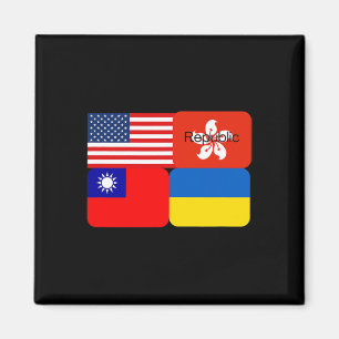 Freiheitsallianz USA Hongkong Republik Taiwan Ukr Magnet