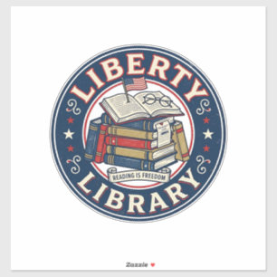 Freiheitsbibliothek Patriotische Patriotische Bibl Aufkleber