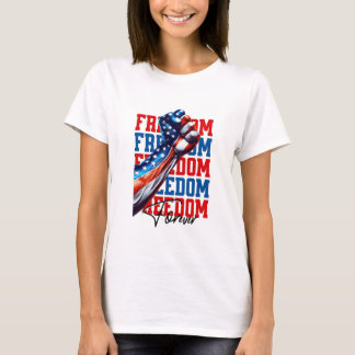 Freiheitsfaust USA-Flagge Power-Display T-Shirt