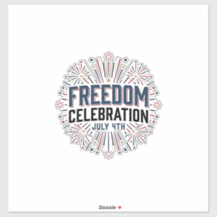 Freiheitsfeier 4. Juli Patrioten-Shirt-Design Aufkleber
