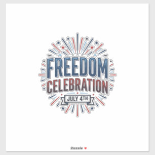 Freiheitsfeier 4. Juli Patrioten-Shirt-Design Aufkleber