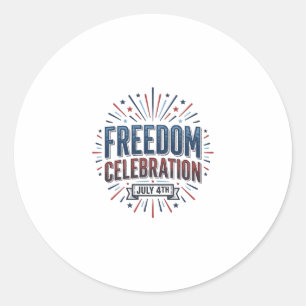 Freiheitsfeier 4. Juli Patrioten-Shirt-Design Runder Aufkleber