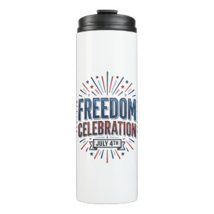 Freiheitsfeier 4. Juli Patrioten-Shirt-Design Thermosbecher