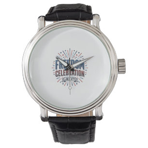 Freiheitsfeier 4. Juli Patriotisches Shirt-Design Armbanduhr