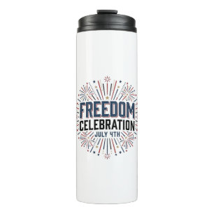 Freiheitsfeier 4. Juli Patriotisches T-Shirt-Desig Thermosbecher