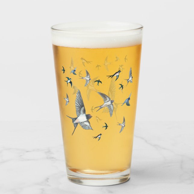 Freiheitsflieger-Illustration Glas (Vorne (Gefüllt))