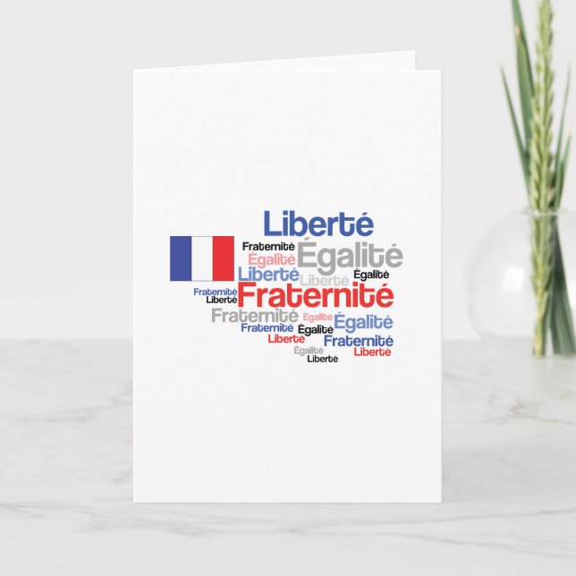 Freiheitsgleichheit Brüderlichkeit Französischer N Karte (Vorderseite)