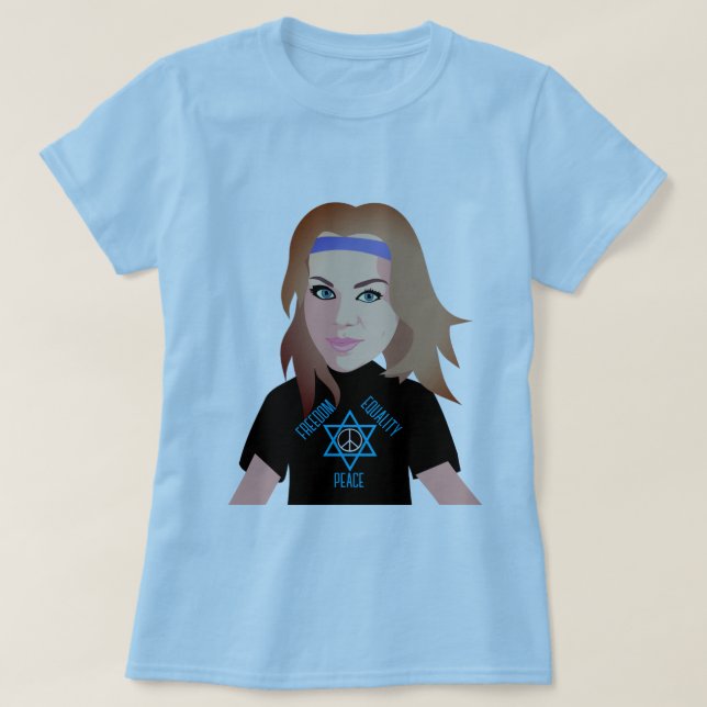 Freiheitsgleichheit Frieden T-Shirt (Design vorne)