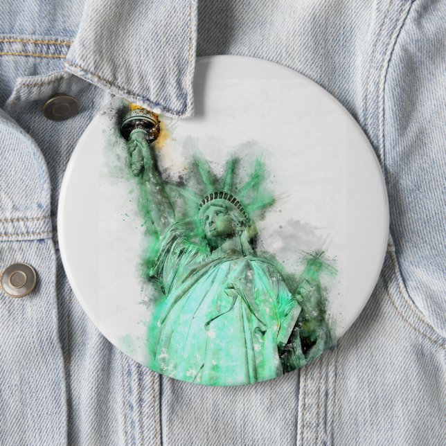 Freiheitsgrabstatue Nah-up Portrait Button (Beispiel)