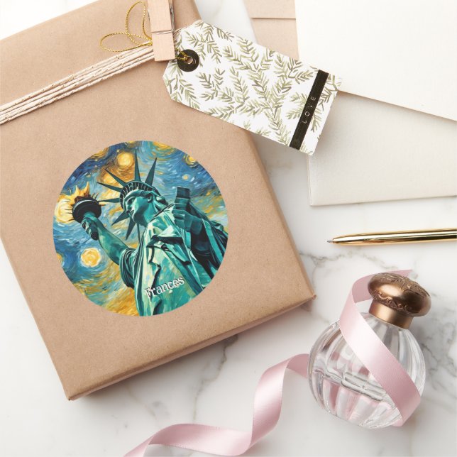 Freiheitsimpressionismus Runder Aufkleber (Schenken)